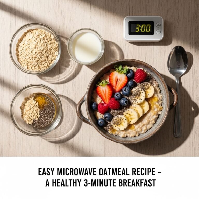 Easy Microwave Oatmeal Recipe – A Healthy 3-Minute Breakfast