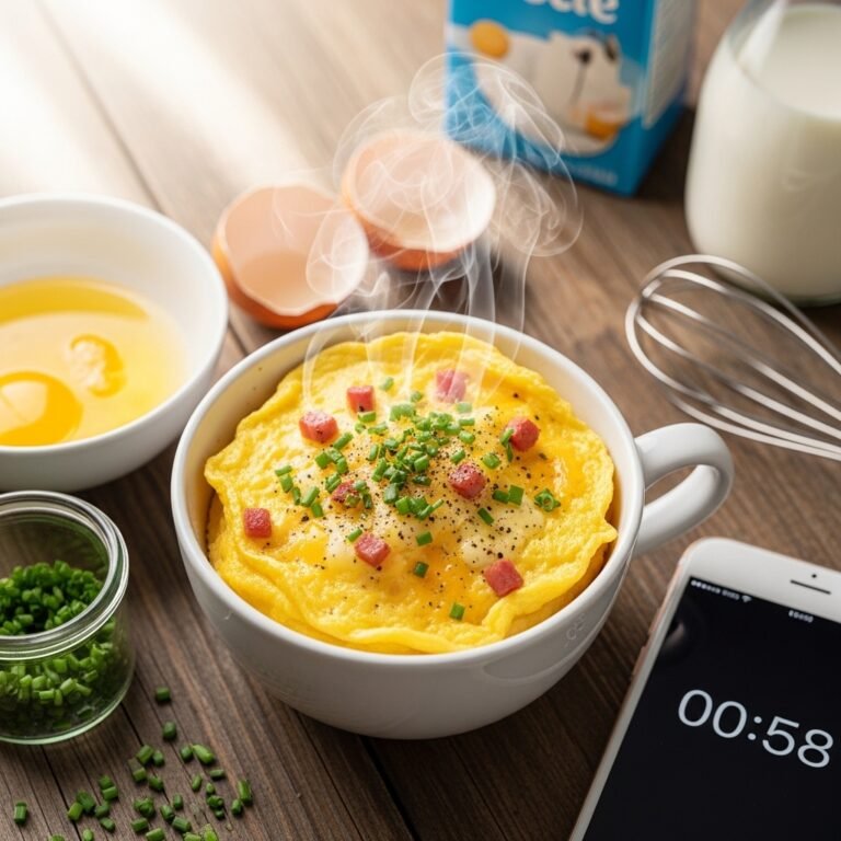 Quick & Easy Microwave Omelette Mug Recipe – The Perfect 2-Minute Breakfast
