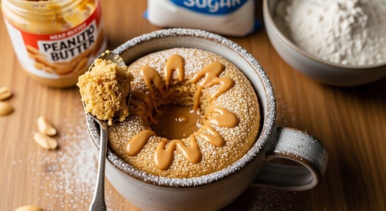 Peanut Butter Mug Cake Recipe – Quick, Fluffy & Decadent in 5 Minutes