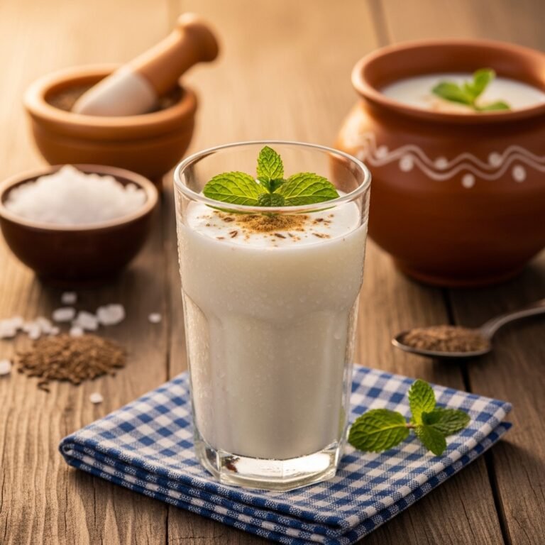 Refreshing Salted Lassi Recipe – The Ultimate Cooling Yogurt Drink for Hot Days