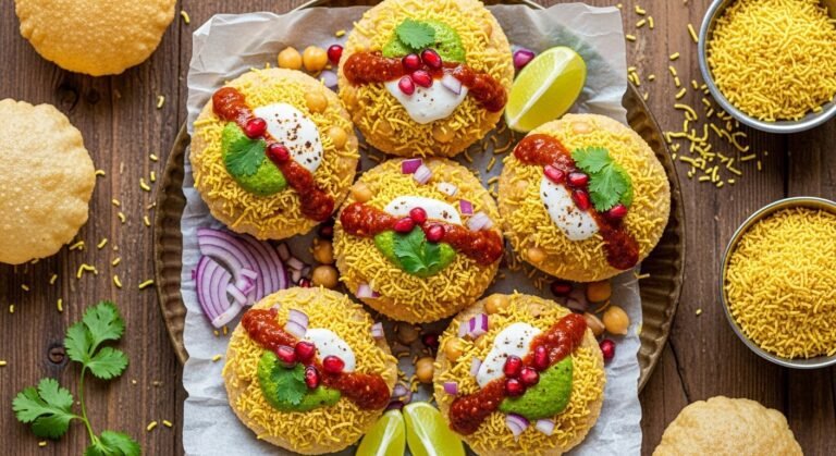 Sev Puri Chaat Recipe – Crispy, Tangy, and Spicy Street-Style Snack