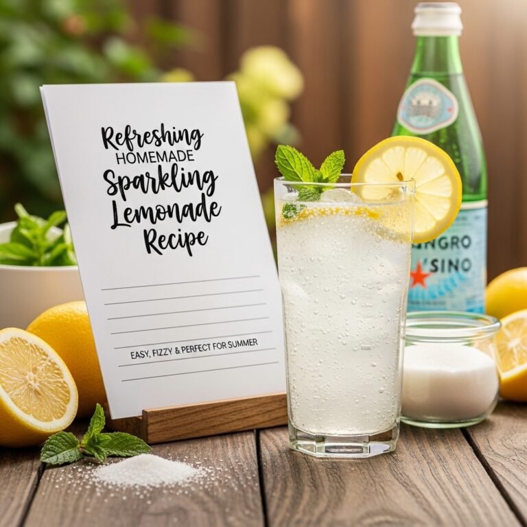 Refreshing Homemade Sparkling Lemonade Recipe – Easy, Fizzy & Perfect for Summer