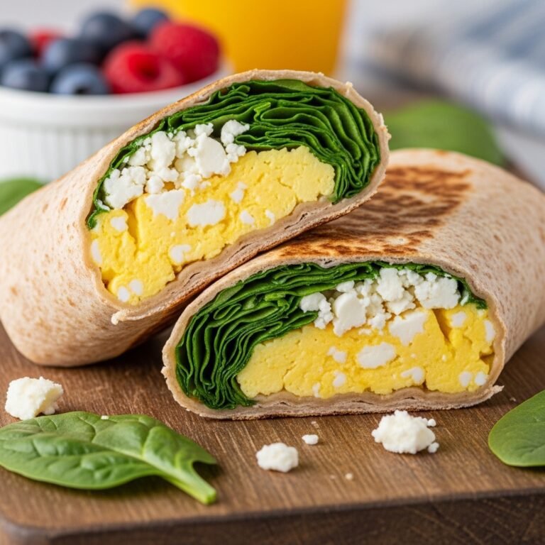 Healthy Spinach Feta Egg Wrap Recipe – Easy High-Protein Breakfast Wrap