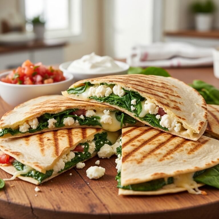 Spinach Feta Quesadilla Recipe – Crispy, Cheesy & Healthy 15-Minute Meal