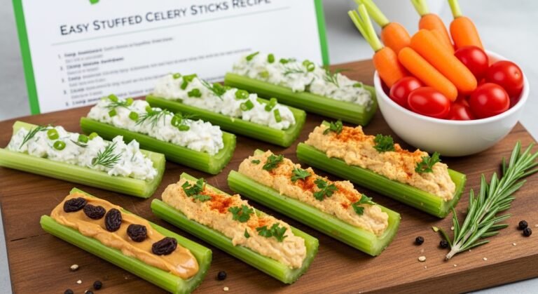 Easy Stuffed Celery Sticks Recipe – Healthy, Crunchy Snack Ideas