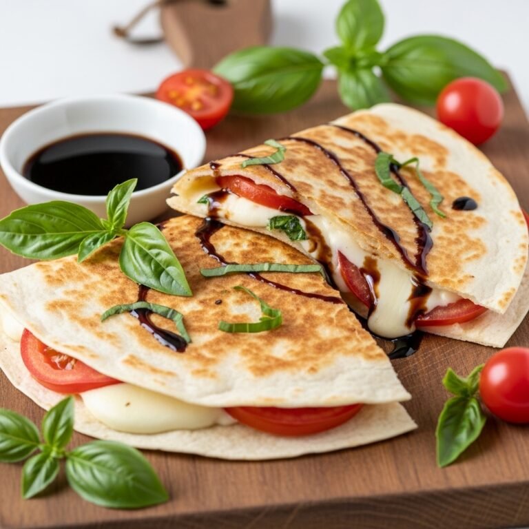Caprese Quesadilla Recipe – Easy Cheesy Tomato Basil Quesadilla